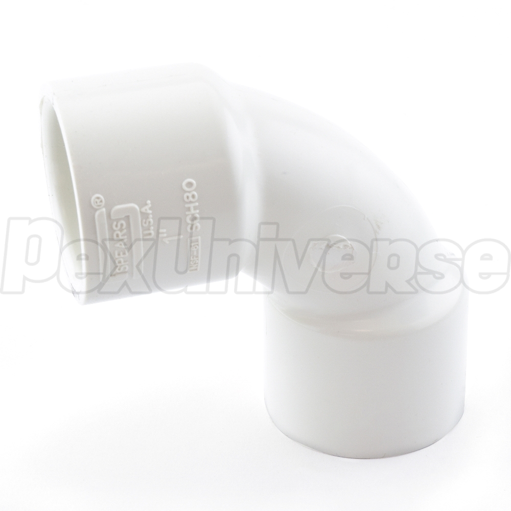 Spears 406 010S 1 PVC Sch 40 90 Sweep Elbow Fitting PexUniverse