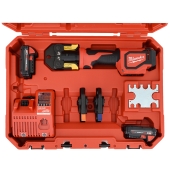 Milwaukee M18 Short Throw Press Tool Kit w/ 1/2", 3/4" & 1" Viega PureFlow Jaws, (2) Batteries, Charger & Case - Image 3