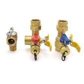 Webstone Valves Lead-Free 3/4" NPT Tankless Water Heater Service Valve Kit w/ Pressure Relief Valve - Image 2