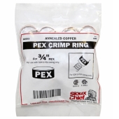 Sioux Chief 3/4" PEX Copper Crimp Rings (100/bag), Made in USA - Image 2