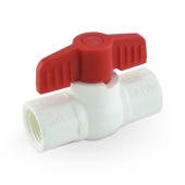 Matco-Norca 1/2" PVC Ball Valve, FPT Threaded, Sch. 40/80 - Image 1