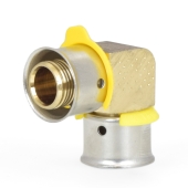 Viega 1/2" PEX x 1/2" PEX Press Elbow, Lead-Free Bronze - Image 1