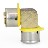 Viega 1/2" PEX x 1/2" PEX Press Elbow, Lead-Free Bronze - Image 2