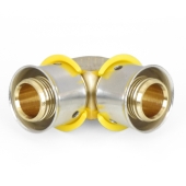 Viega 1/2" PEX x 1/2" PEX Press Elbow, Lead-Free Bronze - Image 3