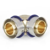 Viega 3/4" PEX x 3/4" PEX Press Elbow, Lead-Free Bronze - Image 3