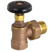 Matco-Norca 1" FIP x 1" MIP Union Hot Water Radiator Angle Valve - Image 2