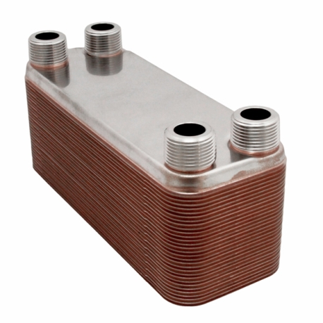 Everhot 30-Plate, 3" x 8" Brazed Plate Heat Exchanger with 3/4" MNPT Ports