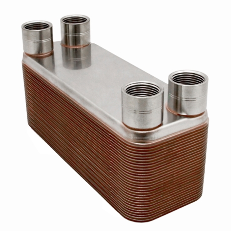 Everhot 30-Plate, 3" x 8" Brazed Plate Heat Exchanger with 3/4" FNPT Ports