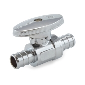 Everhot 1/2" PEX x 1/2" PEX Straight Stop Valve (1/4-Turn), Lead-Free - Image 2