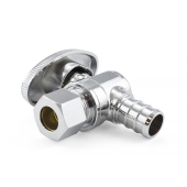 Everhot 1/2" PEX x 3/8" OD Compr. Angle Stop Valve (1/4-Turn), Lead-Free - Image 2