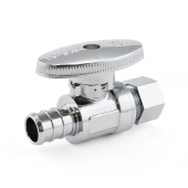 Everhot 1/2" PEX x 3/8" OD Compr. Straight Stop Valve (1/4-Turn), Lead-Free - Image 2