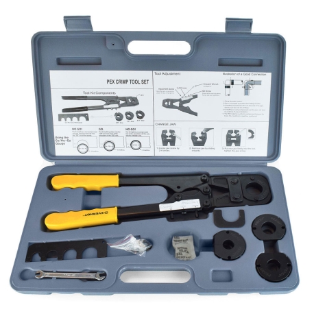 Everhot PEX Crimp Tool Kit for sizes 1/2", 5/8", 3/4" & 1"