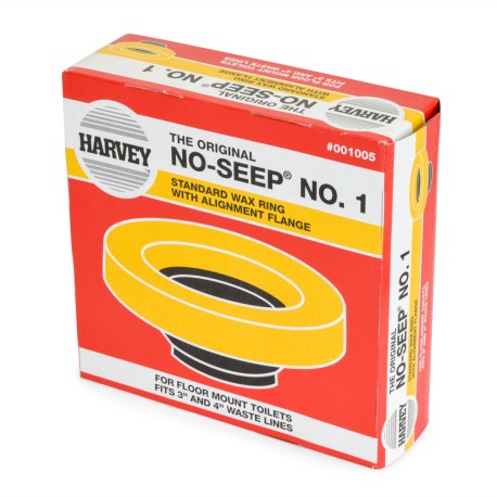 Harvey No-Seep #1 Wax Closet Gasket/Ring with Flange, Standard, fits 3" or 4"
