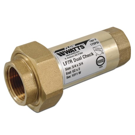Watts LF7RU2-2, 3/4" Dual Check Valve, Lead Free