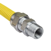 Dormont 36" SafetyShield Stainless Steel Gas Appliance Connector, 1/2" MIP (3/8" FIP) x 1/2" MIP (3/8" FIP), 1/2" ID - Image 2