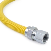 Dormont 36" SafetyShield Stainless Steel Gas Appliance Connector, 1/2" MIP (3/8" FIP) x 1/2" FIP, 1/2" ID - Image 2