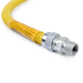 Dormont 36" SafetyShield Stainless Steel Gas Appliance Connector, 1/2" MIP (3/8" FIP) x 1/2" FIP, 1/2" ID - Image 3