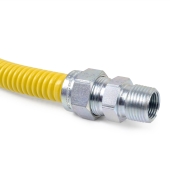 Dormont 48" SafetyShield Stainless Steel Gas Appliance Connector, 1/2" MIP (3/8" FIP) x 1/2" FIP, 1/2" ID - Image 2