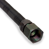 Dormont 24" WhisperFlex, Low-Visibility (Black) Stainless Steel Gas Fireplace Connector, 1/2" MIP x 1/2" FIP, 3/8" ID - Image 2