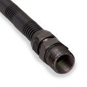 Dormont 24" WhisperFlex, Low-Visibility (Black) Stainless Steel Gas Fireplace Connector, 1/2" MIP x 1/2" FIP, 3/8" ID - Image 3