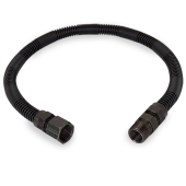 Dormont 24" WhisperFlex, Low-Visibility (Black) Stainless Steel Gas Fireplace Connector, 1/2" MIP x 1/2" FIP, 3/8" ID - Image 1