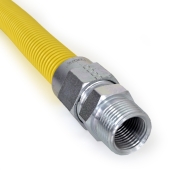 Dormont 36" SafetyShield High BTU Stainless Steel Gas Appliance Connector, 3/4" MIP (1/2" FIP) x 3/4" FIP, 3/4" ID - Image 2