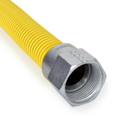 Dormont 36" SafetyShield High BTU Stainless Steel Gas Appliance Connector, 3/4" MIP (1/2" FIP) x 3/4" FIP, 3/4" ID - Image 3