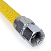 Dormont 36" SafetyShield High BTU Stainless Steel Gas Appliance Connector, 3/4" MIP (1/2" FIP) x 3/4" FIP, 3/4" ID - Image 4