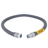 Dormont 48" UltraFlow High BTU, PVC-Coated Gas Appliance Connector, 3/4" MIP (1/2" FIP) x 3/4" FIP, 3/4" ID - Image 1
