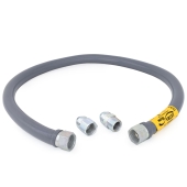 Dormont 48" UltraFlow High BTU, PVC-Coated Gas Appliance Connector, 3/4" MIP (1/2" FIP) x 3/4" FIP, 3/4" ID - Image 2