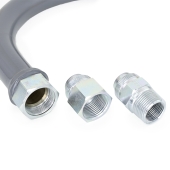 Dormont 48" UltraFlow High BTU, PVC-Coated Gas Appliance Connector, 3/4" MIP (1/2" FIP) x 3/4" FIP, 3/4" ID - Image 3