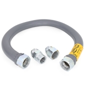 Dormont 36" UltraFlow High BTU, PVC-Coated Gas Appliance Connector, 1" MIP (3/4" FIP) x 1" FIP, 1" ID - Image 2