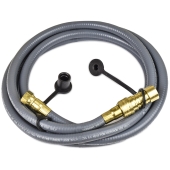 Dormont 10ft Quick-Disconnect, PVC-Coated, Portable Gas Appliance/BBQ Connector, 3/8" FIP x 3/8" FIP, 3/8" ID - Image 1