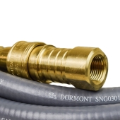 Dormont 10ft Quick-Disconnect, PVC-Coated, Portable Gas Appliance/BBQ Connector, 3/8" FIP x 3/8" FIP, 3/8" ID - Image 2