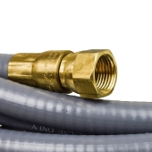 Dormont 10ft Quick-Disconnect, PVC-Coated, Portable Gas Appliance/BBQ Connector, 3/8" FIP x 3/8" FIP, 3/8" ID - Image 3