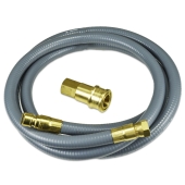 Dormont 10ft Quick-Disconnect, PVC-Coated, Portable Gas Appliance/BBQ Connector, 1/2" FIP x 1/2" FIP, 1/2" ID - Image 1