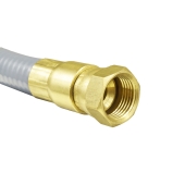 Dormont 10ft Quick-Disconnect, PVC-Coated, Portable Gas Appliance/BBQ Connector, 1/2" FIP x 1/2" FIP, 1/2" ID - Image 2