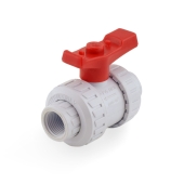 Webstone Valves 1/2" True Union PVC Ball Valve w/ both Socket & FPT ends - Image 1