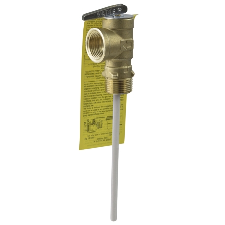 Watts LF100XL-8, 3/4" Temperature & Pressure T&P Relief Valve w/ 8" Probe, 150psi/210°F