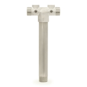 Boshart 1-1/4" MPT x 12-7/8" Solid 304 Stainless Steel Well Tank Tee - Image 2