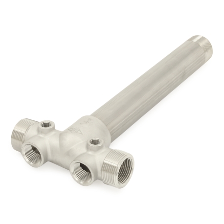 Boshart 1-1/4" MPT x 12-7/8" Solid 304 Stainless Steel Well Tank Tee