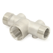 Boshart 1-1/4" FPT x 1-7/8" Solid 304 Stainless Steel Well Tank Tee, Extension Type - Image 2