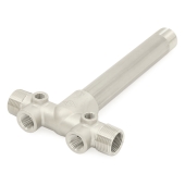 Boshart 1" MPT x 9-3/4" Solid 304 Stainless Steel Well Tank Tee - Image 1