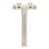 Boshart 1" MPT x 9-3/4" Solid 304 Stainless Steel Well Tank Tee - Image 2