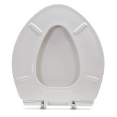 Bemis Bemis 1000CPT (White) Paramount Plastic Elongated/Round Toilet Seat w/ St. Steel Hinges, Extra Heavy-Duty (up to 1,000 lbs) - Image 4