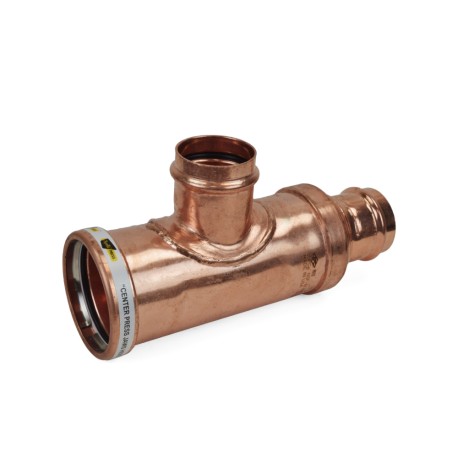 Apollo 3" x 2" x 2" Press Copper Tee, Made in the USA