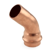 Apollo 1" Press Copper 45&deg; Street Elbow, Made in the USA - Image 2