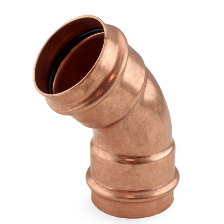 Apollo 2" Press Copper 45&deg; Elbow, Made in the USA