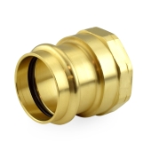 Apollo 1-1/4" Press x Female Threaded Adapter, Lead-Free Brass, Made in the USA - Image 1