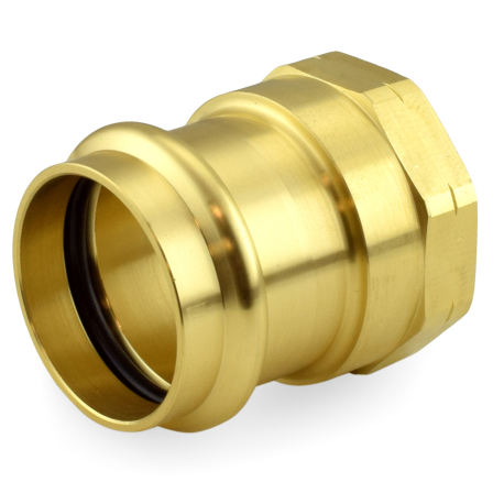 Apollo 2" Press x Female Threaded Adapter, Lead-Free Brass, Made in the USA